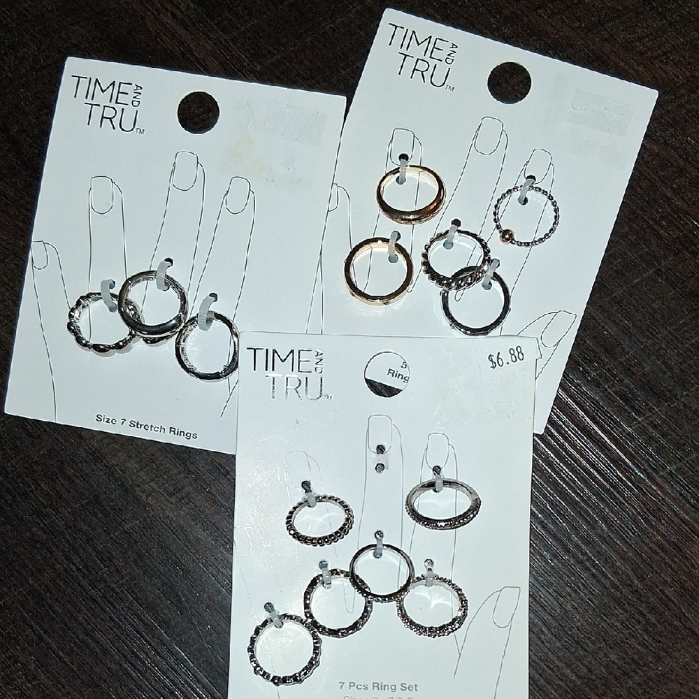 Time and Tru Mixed Metal Ring Size 7 Collection